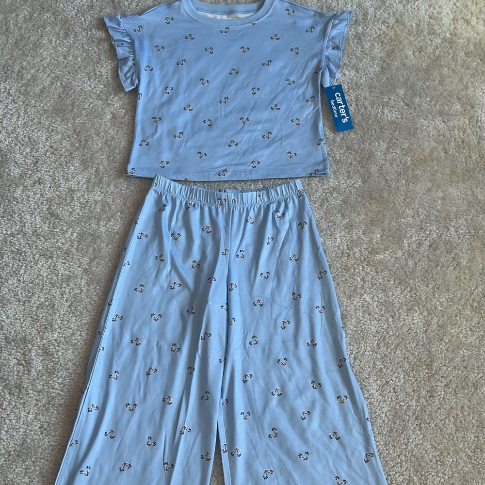 Carter's - KIDS Floral Flutter Sleeve Pajama Set